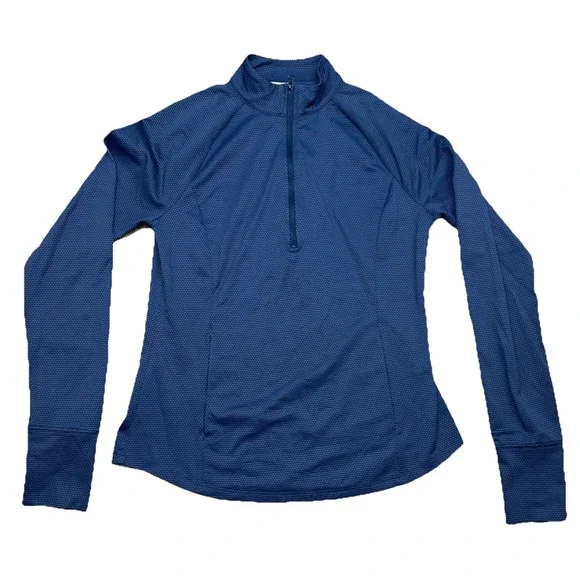 Tommy Bahama Golf‎ Women's Small Quarter Zip Honeycomb Pullover, Pockets, Navy - Picture 5 of 9